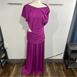 Tanya Taylor  Size 12 Purple Elegant Ruched Cut Out Side Slit Nami Gown Dress Photo 4