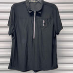 Jamie Sadock Polo Shirt Women's XL Black Short Sleeve Zip Size 2X Photo 0