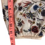 Free People  Wild Flowers Embroidery Blouse Sz S Cream Crepe Boho Western Gypsy Photo 13