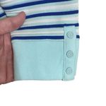 Talbots  textured funnel neck pullover blue stripe sweatshirt NWT Photo 5
