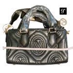 Valentino Orlandi Mini Black Quilted Vegan Leather Handbag Photo 1