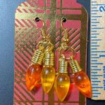 Yellow And Orange Christmas Light Bulbs Pierced Earrings Photo 2