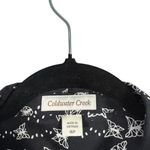 Coldwater Creek  Black Butterfly Print Button Front Shirt Fairy Womens 16P Photo 2