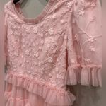 Jessakae NWOT  Blush Pink Tulle Floral Embroidered Midi Harper Dress Photo 3