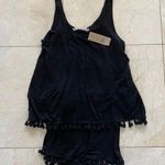 Michael Stars  NWT $128 Black Tassel Romper Sz Med Photo 0
