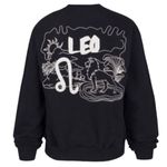 Good American  Black Oversized Leo Zodiac Boyfriend
Sweatshirt(Size O/XS) Photo 1