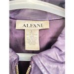 Alfani  Genuine Leather Women Full Zip Purple Jacket Sz L Photo 2