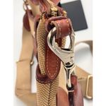 Dooney & Bourke Vintage  Crossbody Bag Tan Woven Tweed Leather‎ Trim Casual Purse Photo 6