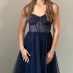 B Darlin Dark Blue Prom Dress Photo 0