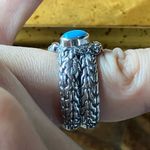 Sleeping Beauty Turquoise Sterling Silver Dragon Ring Size 7 Photo 2