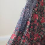 Torrid Boho Sheer Floral Blouse 2X Black Red Lace Peasant Top Romantic Flowy Photo 6