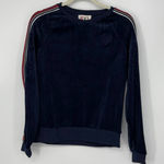 EV1 DARK BLUE VELOUR LIGHTWEIGHT SOFT STRETCH SWEATSHIRT SMALL Photo 0