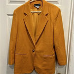 Sag Harbor Fine Wool One Button Yellow Mustard Color Blazer Size 14 Made In USA Photo 0