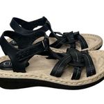 White Mountain Cliffs  Womens 8 Black Strappy Adjustable Buckle Sandals Vegan Photo 0