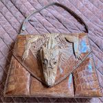 Vintage Genuine Alligator Purse From Cuba Brown Photo 0