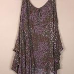 BP  Women’s Boho Floral Print Keyhole Flare Ruffle Sleeve Hi-Low Blouse Photo 2