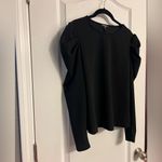 EXPRESS  Crew Neck Puff Long Sleeve Tee SMALL Black Blouse Top Photo 7