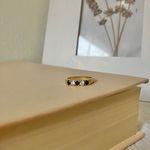 JC Sapphire & Clear Gold Ring Band Inset Channel “Tempest” Wedding Engagement Jewelry Blue Photo 3