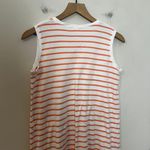 Lake Pajama LAKE- Pima Cotton Nightgown Green Orange Stripe Sleepshirt Sleepwear Photo 3
