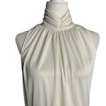 Vintage 70s Pellini After 5 Midi Dress M White Sleeveless High Neck Elastic Size M Photo 1