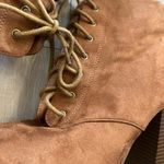 Modern Edge: suede Heeled Boot for Women Brown Size 10 Photo 5