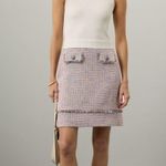 Ted Baker Mayumid Mixed Media Tweed Mock Neck Tank Mini Dress Size 6 Photo 0