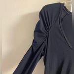 Free People Intimately‎  V Neck Long Sleeve Top Black Medium Photo 4