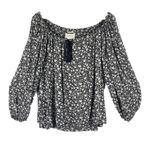 Ralph Lauren  Denim & Supply RL Boho Floral Peasant Swing Blouse Black‎ Medium Photo 0