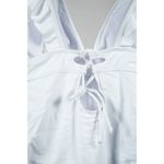 SheIn  White Woman's Medium One-Piece Swimsuit Ruffle V-neck NWOT!! Photo 3