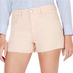 Tinseltown New Frayed Hem High Rise Shorts Pink Stretch Denim Juniors Size 1 / Waist Size 25 Photo 0