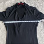 Hot Kiss Black V-Neck Chest Cut Out Long Sleeve Sheath Dress Photo 3