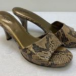 East 5th  Snake Skin Look Slip on Sandals. Photo 0