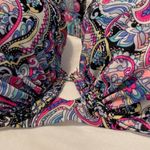 Victoria's Secret Victoria Secrets Retro Print Floral Paisley Cutout Swimwear Bikini Top 34D Photo 12