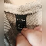 SheIn plaid black and white hooded sweatshirt size womens medium Photo 1