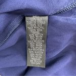 Nicole Miller  Atelier Navy Blue Silk Blouse size Small Lace Trim Long Sleeves Photo 10