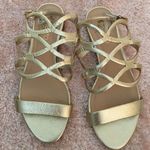 Arezzo Gold metallic Caged strappy sandals Gold Size 6 Photo 1