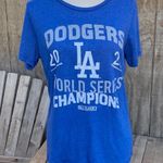 Fanatics Woman’s LA Dodgers 2020 World Series Champions Short Sleeve Shirt Photo 0
