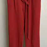 No Boundaries  High Waisted Straight Leg Ankle Dress Pants size small red orange Photo 0