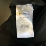 MONSE Stretchy Biker Shorts Black & White Logo Side Stripes Athleisure Scuba szL Size L Photo 11