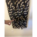 Shoshanna RTR Sz 4 Valerie Black Gold Leaf Strapless Bow Waist Midi Dress Photo 6