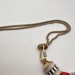 Stella & Dot Retired Coral Red Gold Beaded Brio Tassel Necklace Long Photo 5