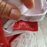 Shiseido Ginzo Tokyo Red Pink Floral Pattern Cosmetic Makeup Bag NWT Photo 5