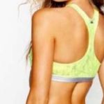 Beach Bunny  Neon Galaxy Yellow Racerback Bikini Top nwt Photo 2