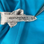 Lorna Jane  High Waisted Cropped Ankle Blue Leggings Mesh Panel Photo 5