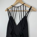 NBD Victory Black Vneck Strappy Mini Dress Womens Medium Photo 8
