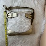 Coach Signature Hobo Shoulder Bag Cream/Off-White w/Gold Leather Trim/Accents Photo 8
