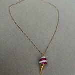 Simone I. Smith Sterling Pink Clear Crystal Ice Cream Cone Pendant Necklace $900 Photo 7