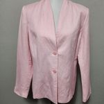Jaclyn Smith Pink Pastel Double Button Linen Blend Blazer Size 12 Photo 0