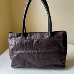 Vintage‎ Hidesign Dark Brown Leather Tote Bag Structured Office Satchel Purse Photo 4