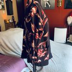 Les Serein Cardigan sweater Chunky Knit Black Floral Pockets NWT Size Med. Photo 1